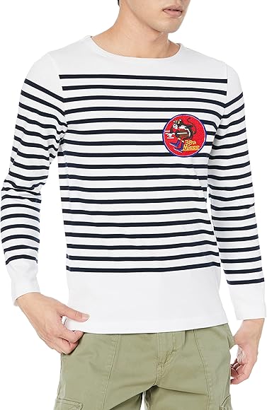 Amazon | [エフスタイル] Tシャツ フランス軍タイプ ボーダー(ホワイト